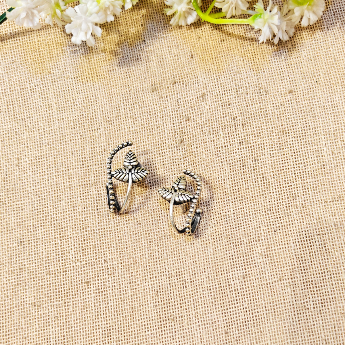 Lyra Silver Look Alike Oxidized Earrings