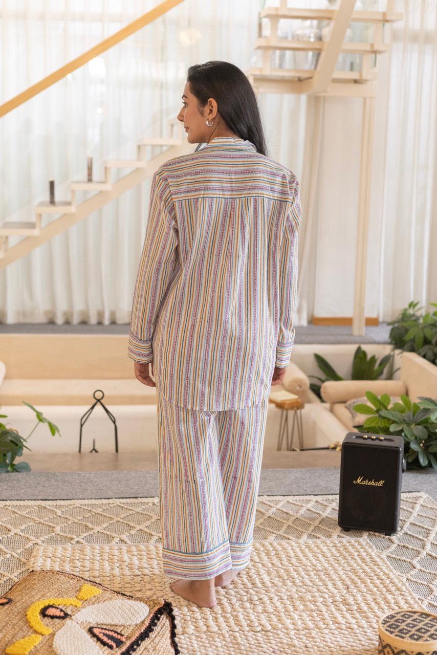 Stripy Snuggle Cotton Lounge Set