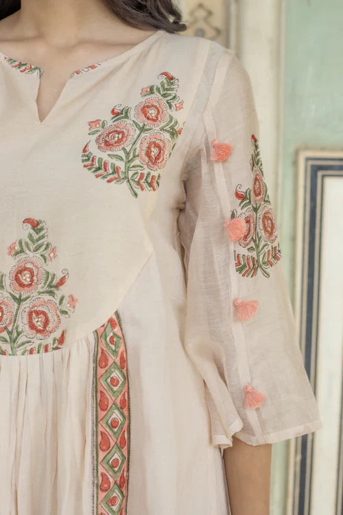 Keya Chanderi Kurta Only