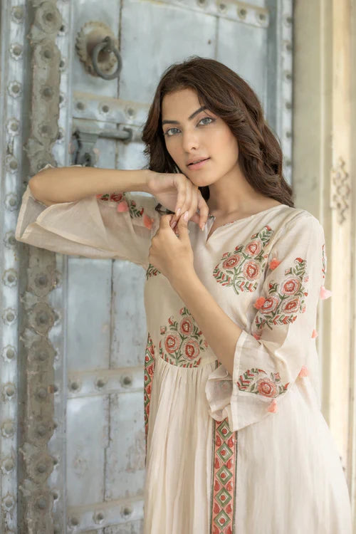 Keya Chanderi Kurta Only