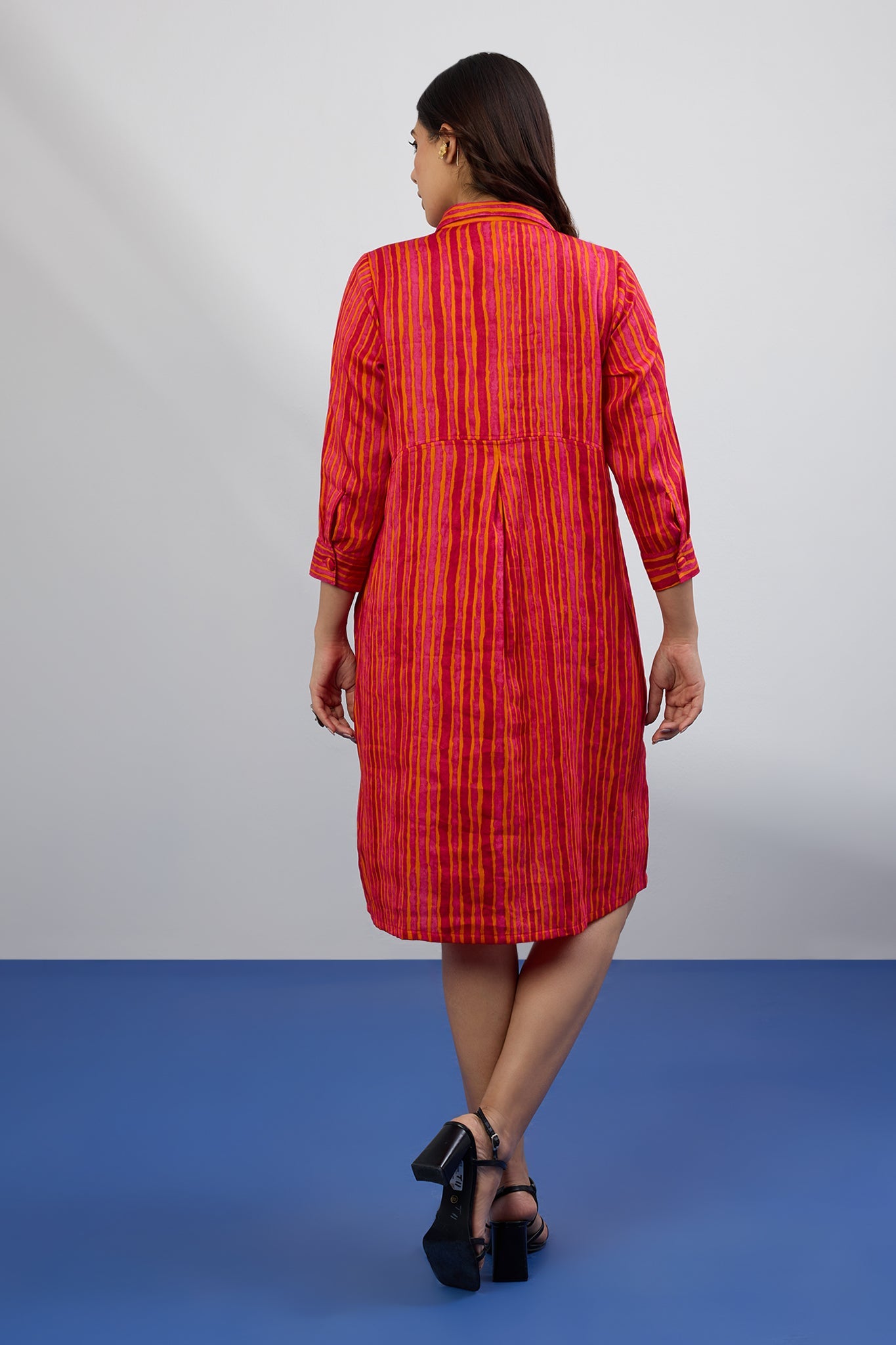 Sunset Rhythm Tunic Shirt Dress