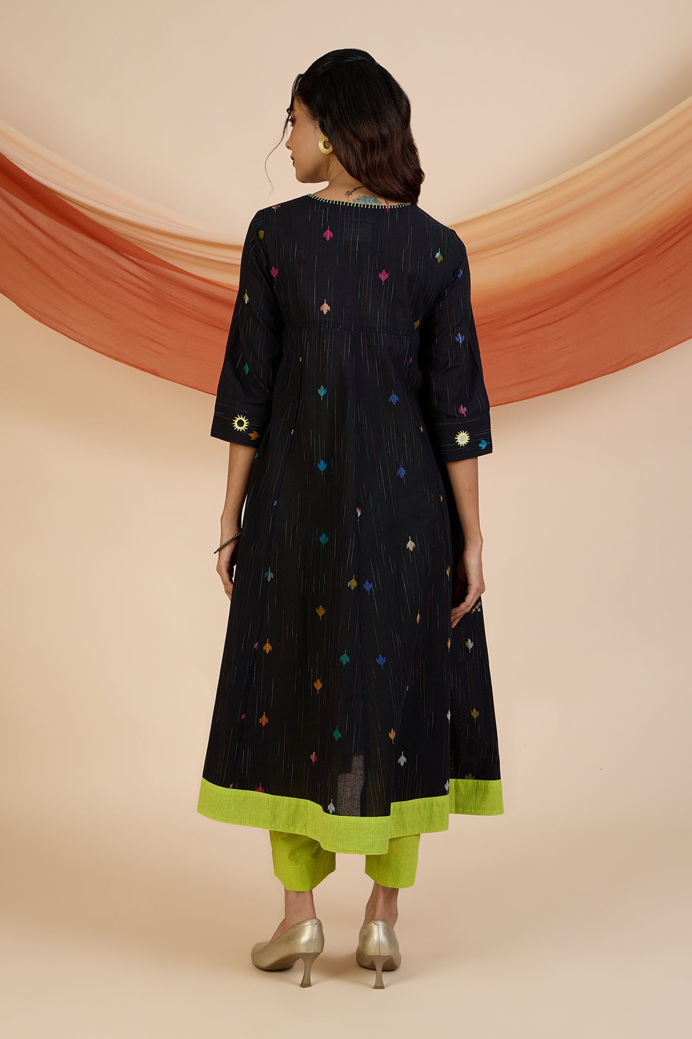 Maati Craft Midnight Zest Elegant Long Anarkali