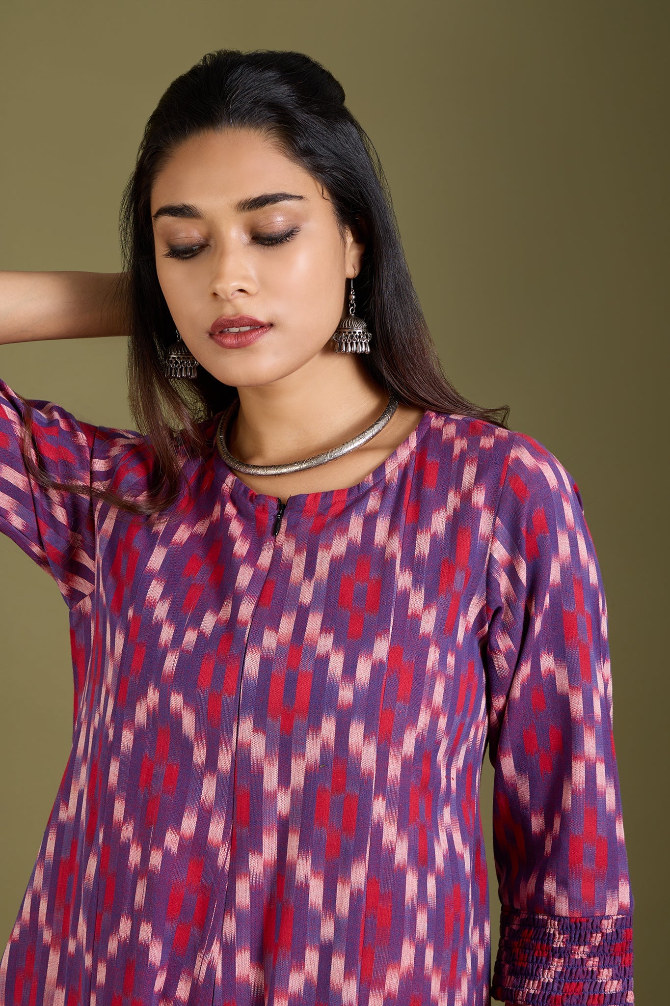 Maati Craft Crimson Amethyst Jumpsuit with Pockets