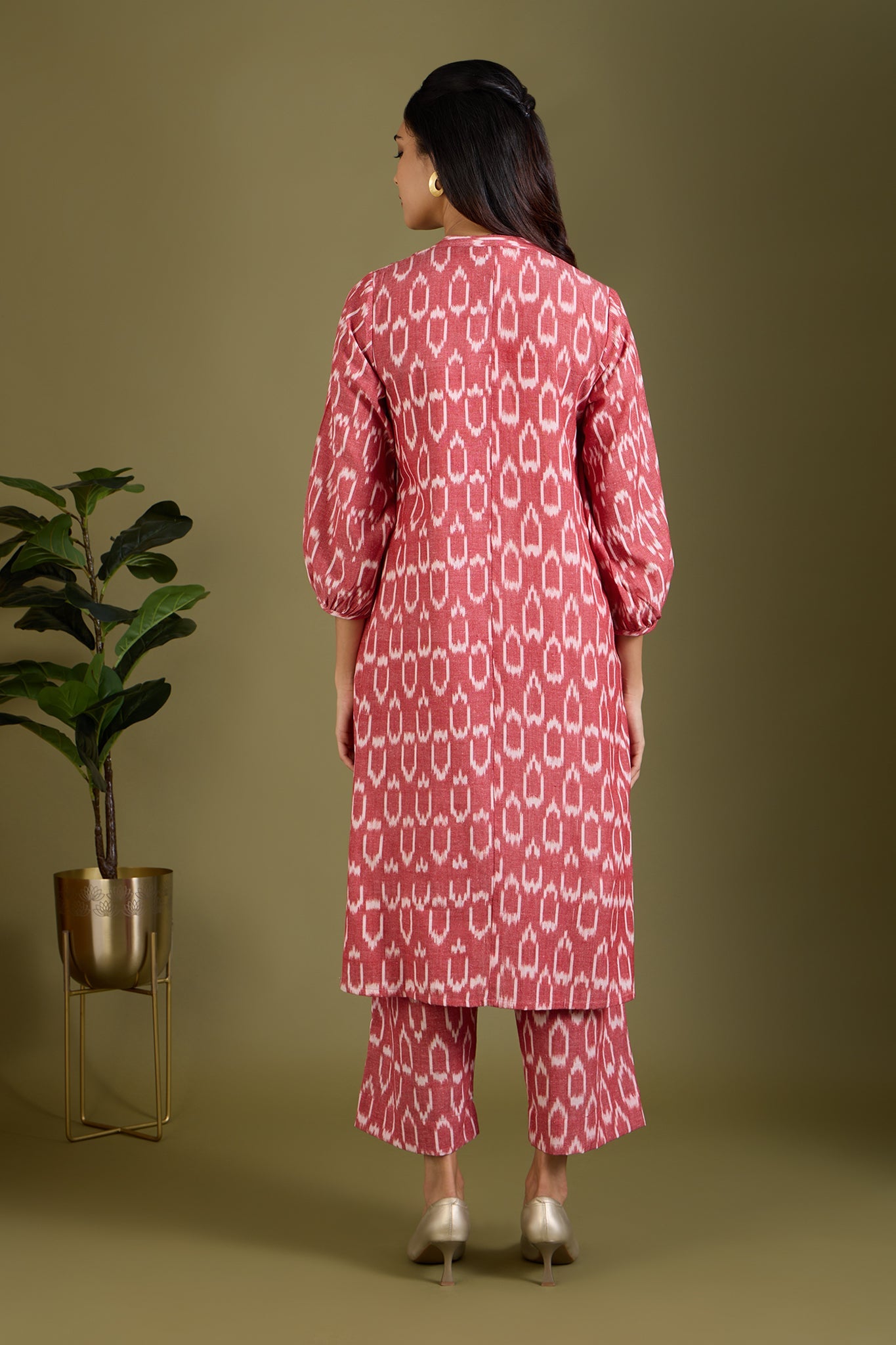 Maati Craft Rosewater Veil Dress with Patch Pocket