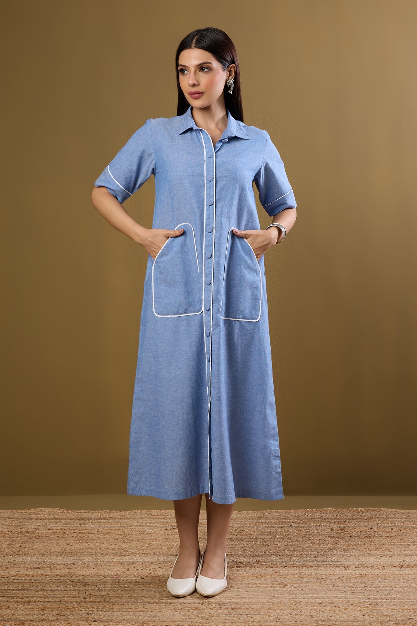 midi dresses with front pockets