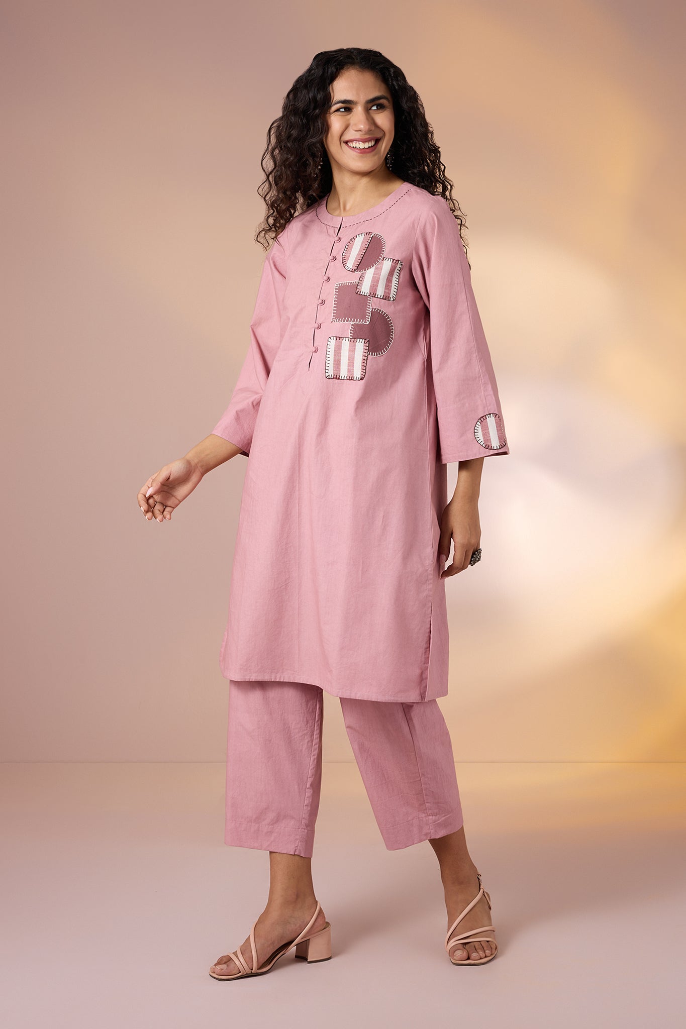 Maati Craft Co-ord Geometry in Bloom Kurta & Pants