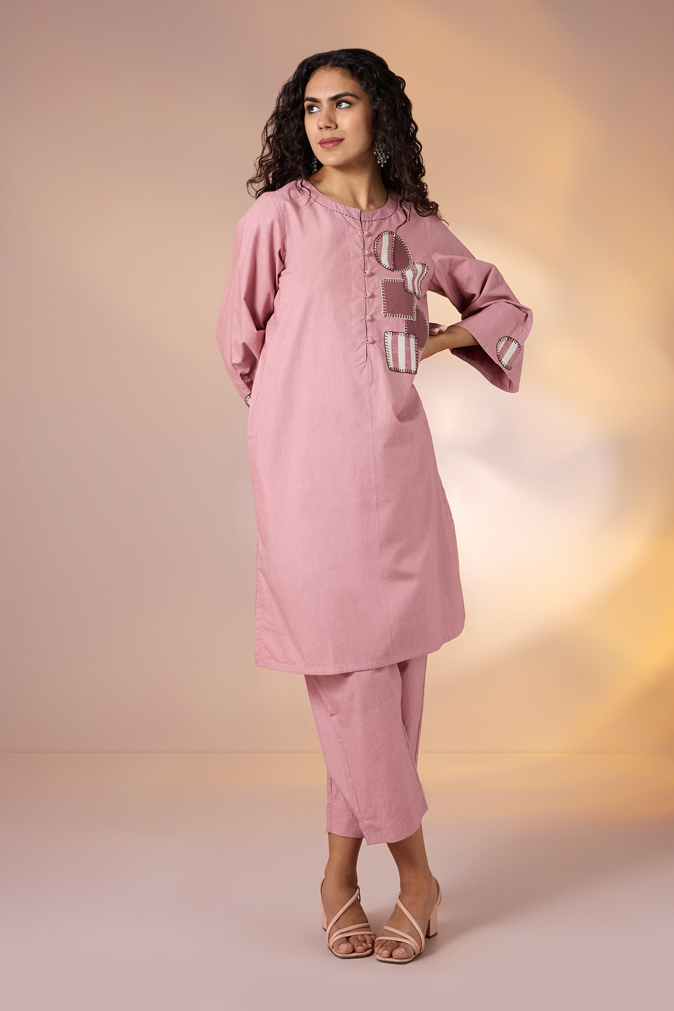 Maati Craft Co-ord Geometry in Bloom Kurta & Pants