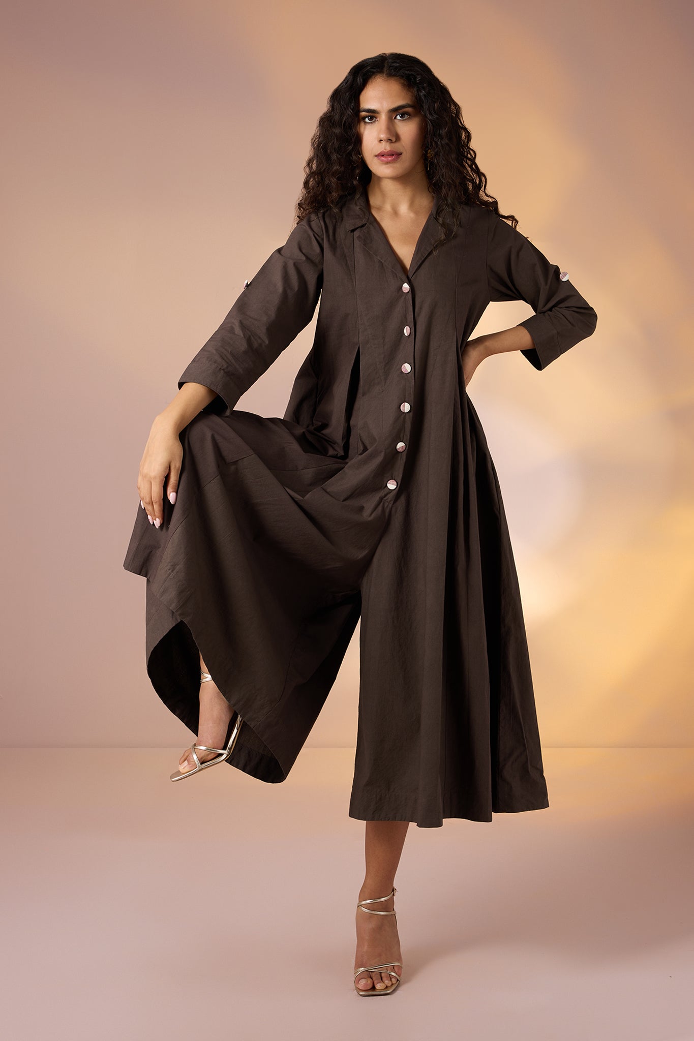 Maati Craft Earth Echo Jumpsuit with Pockets & Collar