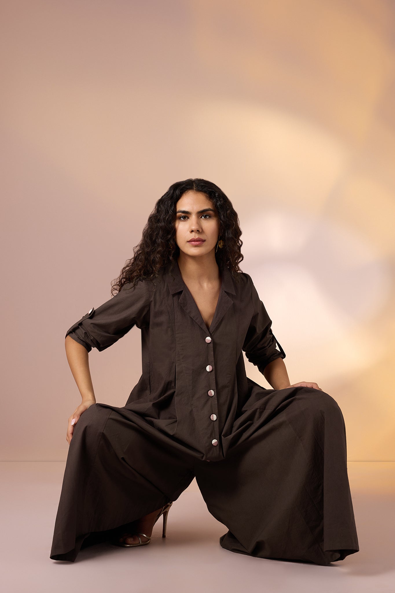 Maati Craft Earth Echo Jumpsuit with Pockets & Collar