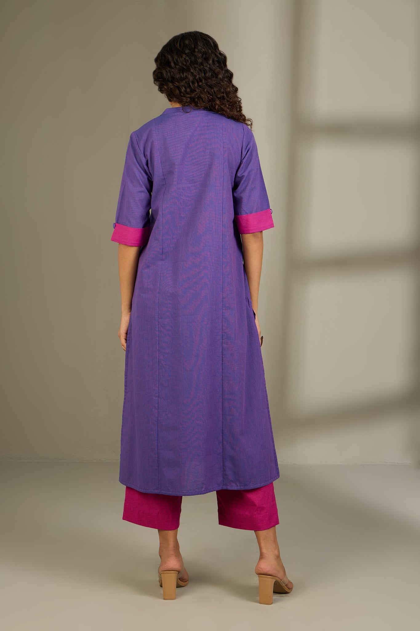 Maati Craft Co-ord Set Orchid Radiance Long Panel Kurta (Set of 2)