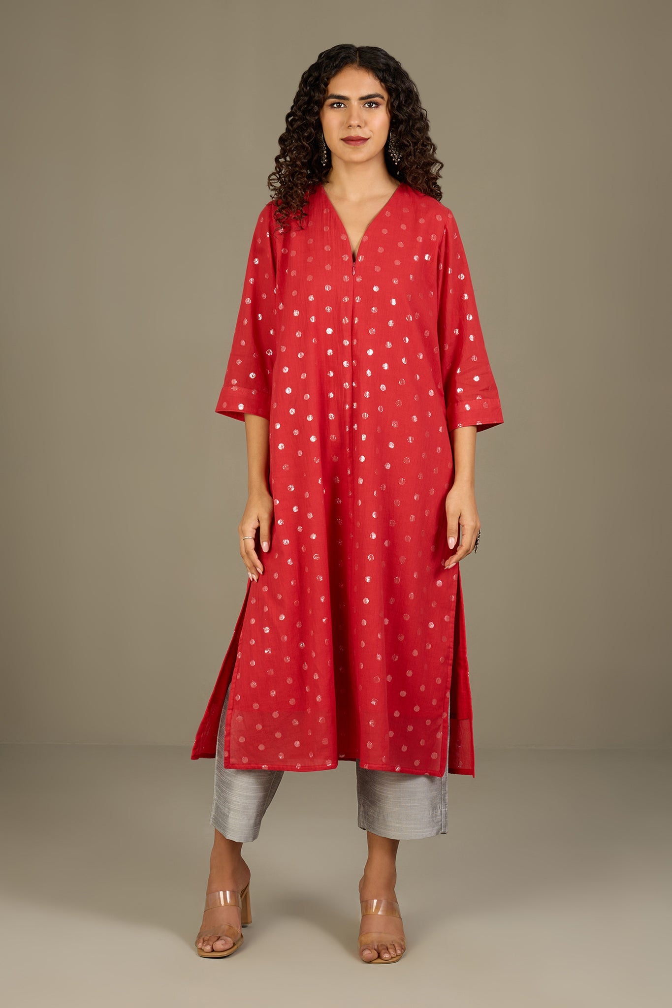 Front Zipper Dress Cosmic Red dress