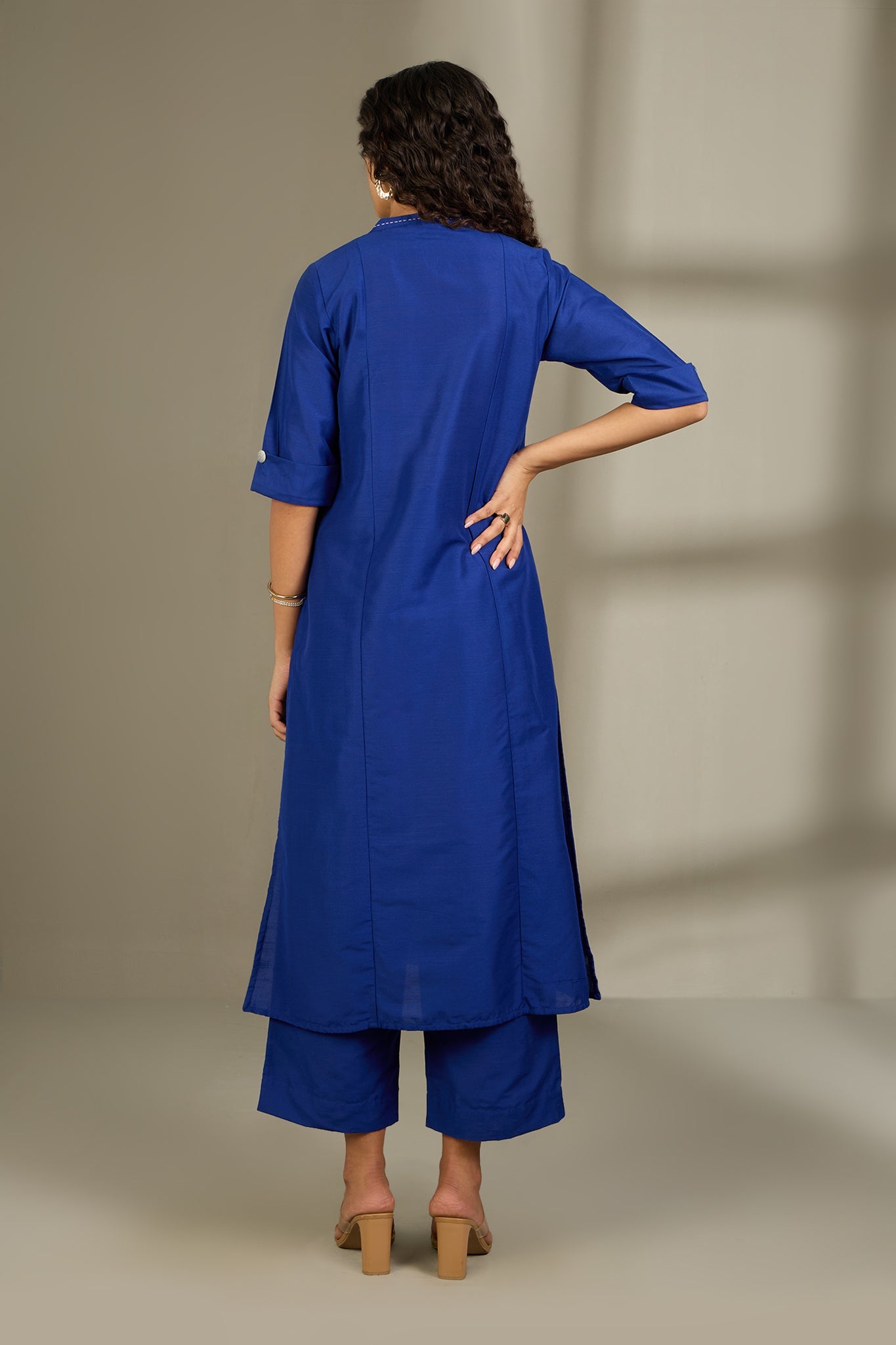 Maati Craft Co-ord Set Sapphire Majesty Long Panel Kurta (Set of 2)