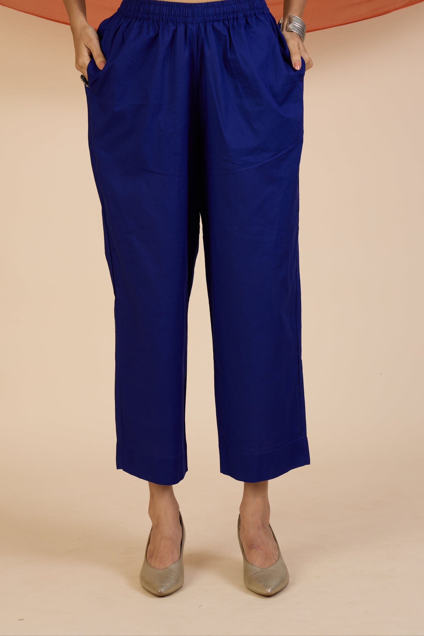 Maati Craft Co-ord Set Sapphires & Emerald Side Gather A-Line Kurta & Pants