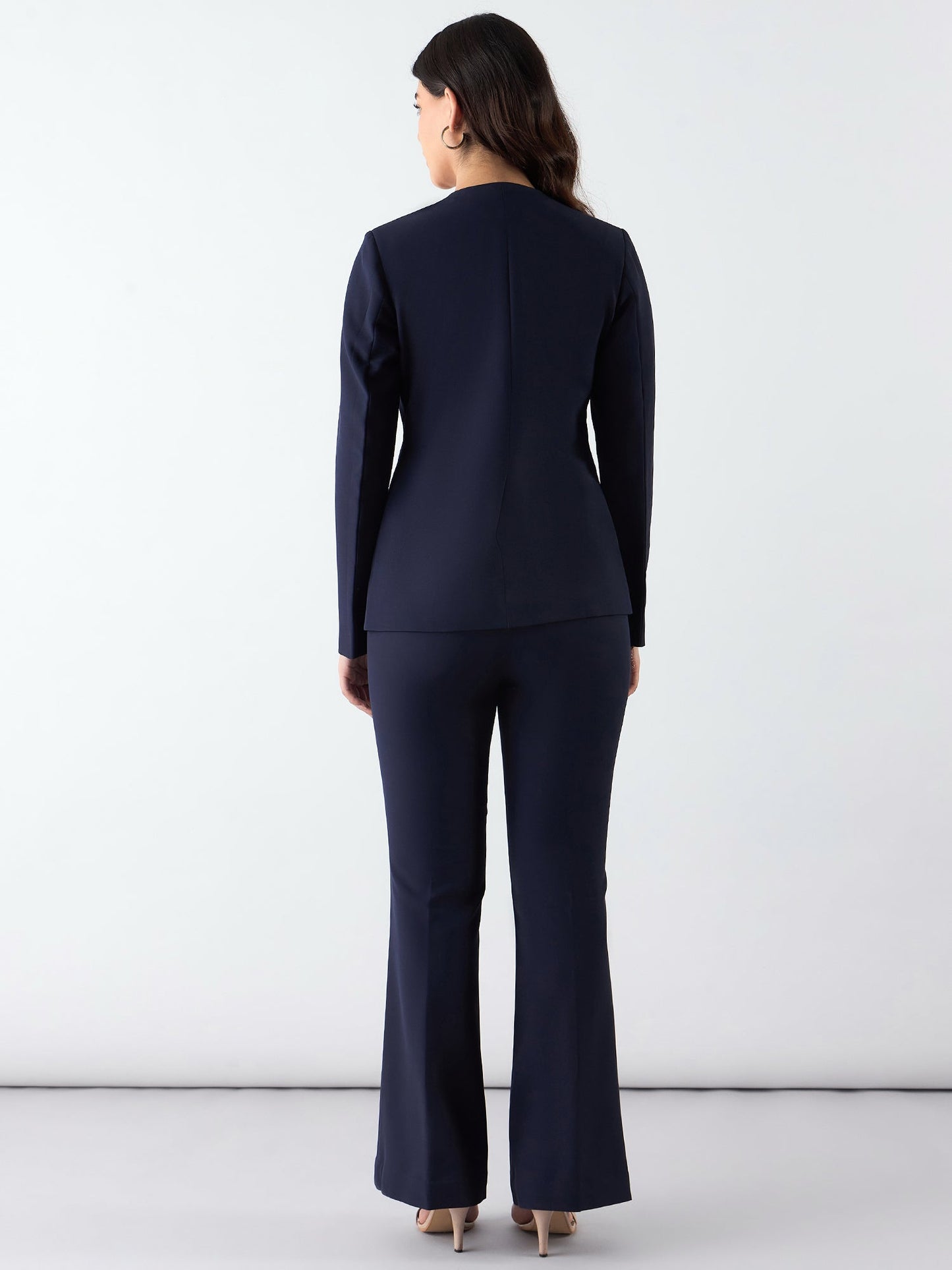 PowerSutra Minimalist Regular Fit Blazer Paired With Trouser In Stretchable Fabric