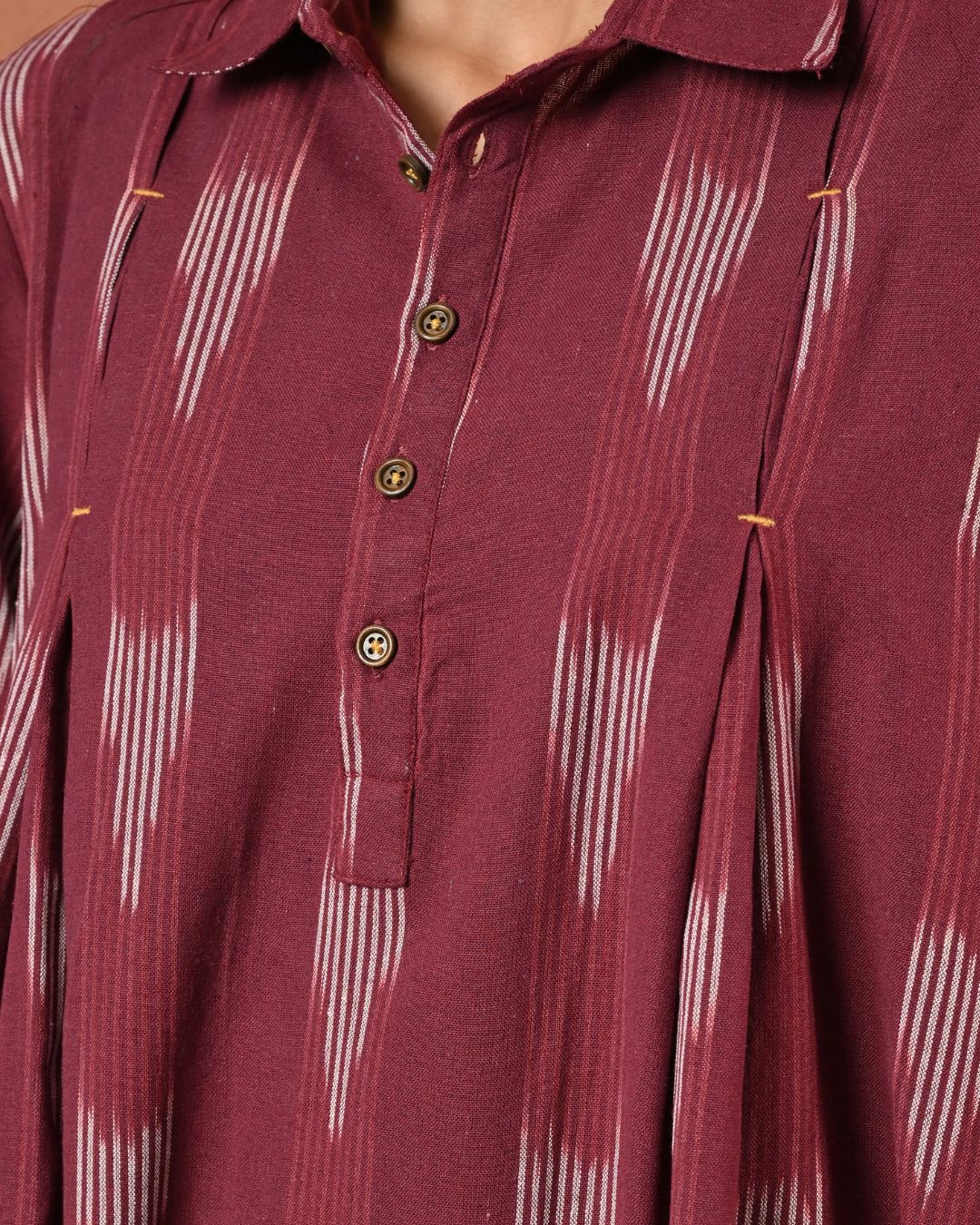 Plum Ikat Swing Dress Bo