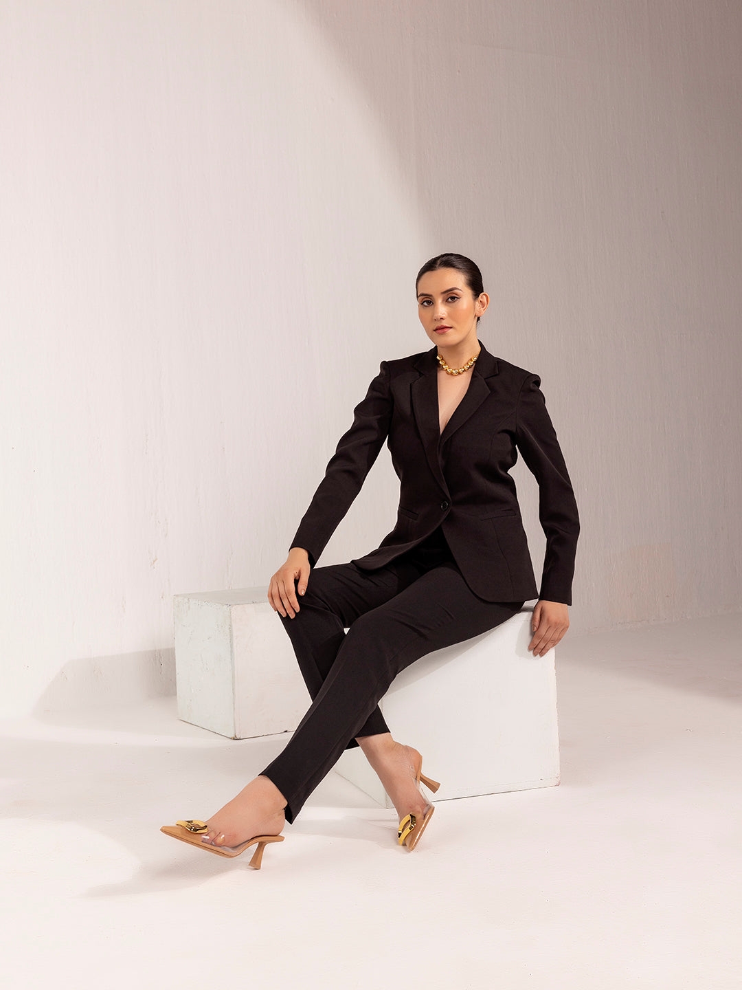 PowerSutra Stretch Pant Suit - Black