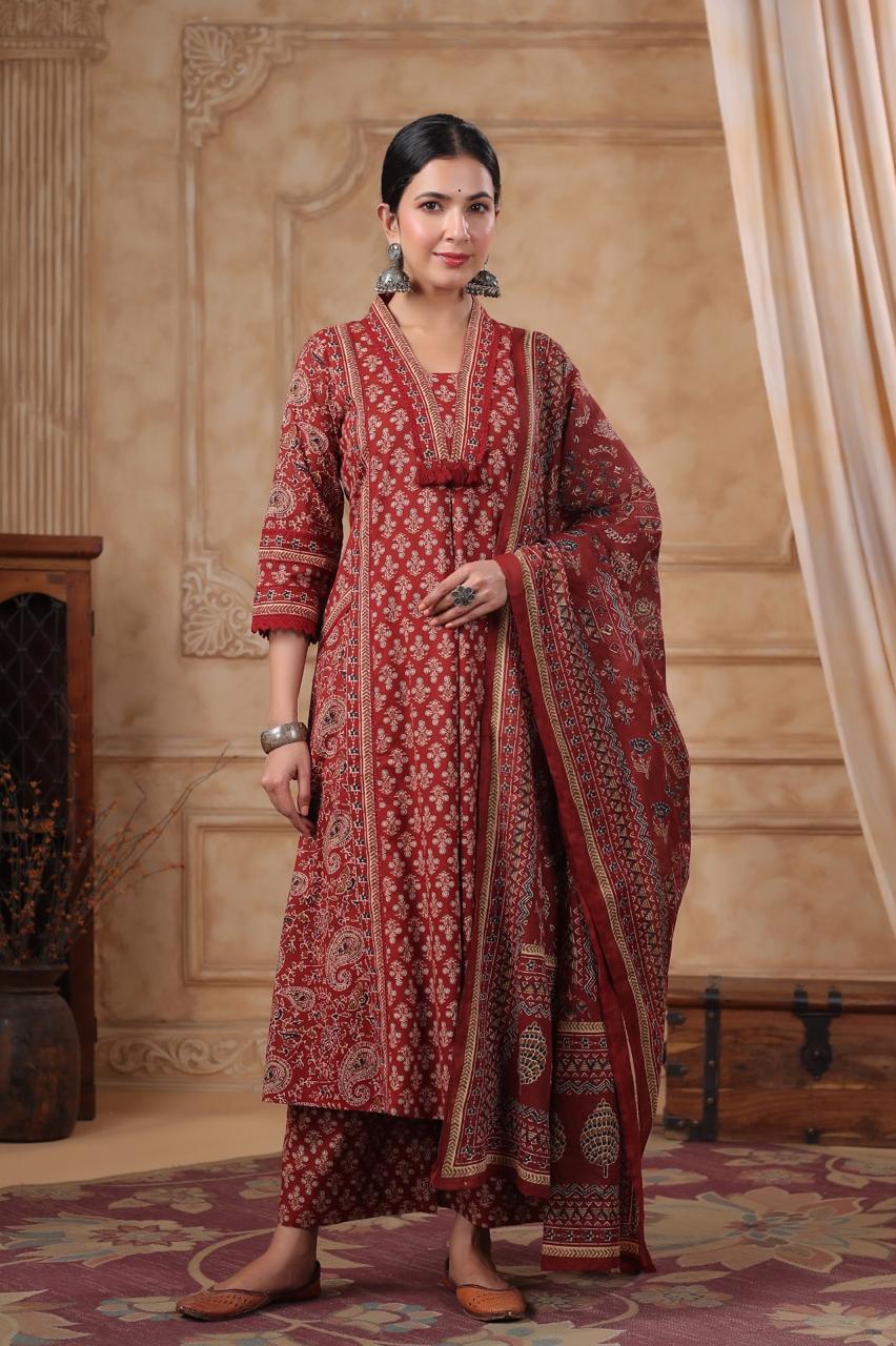 Meeval Ajrakh 3PC Set LP