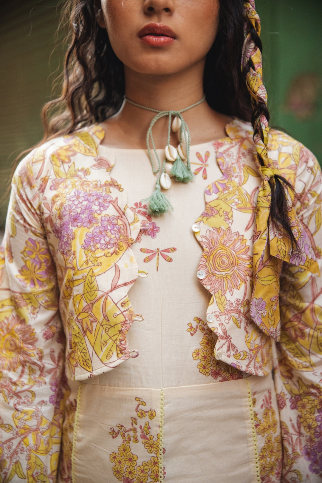 Whimsy Floral Short Dress With Jacket
