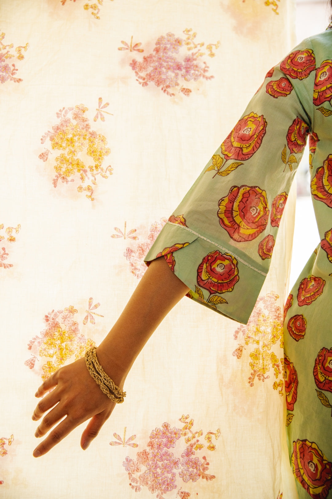 Roselyn Mint Cotton Short Kurti Only