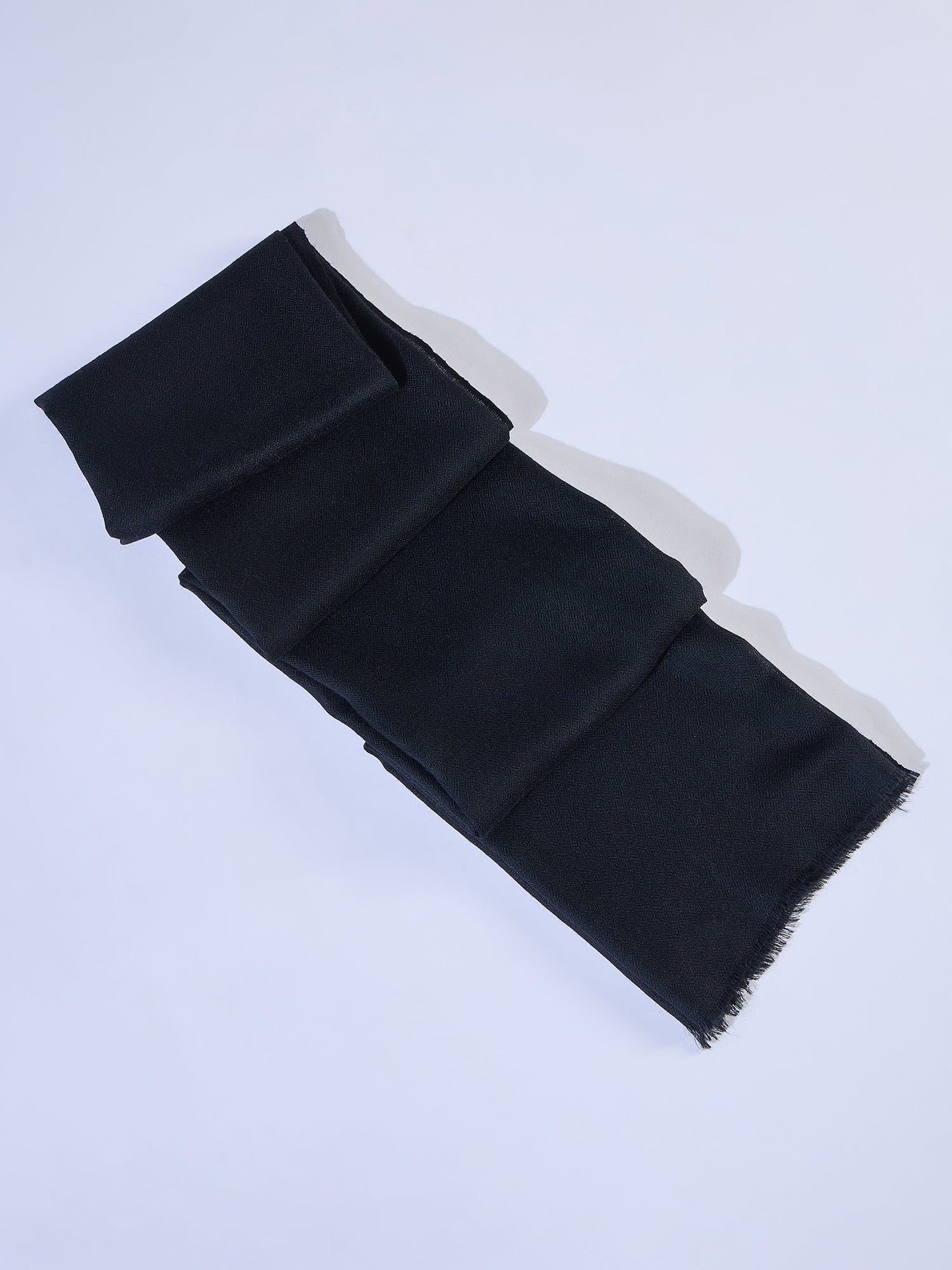 PowerSutra Black Classic Soft Woolen Rectangular Stole