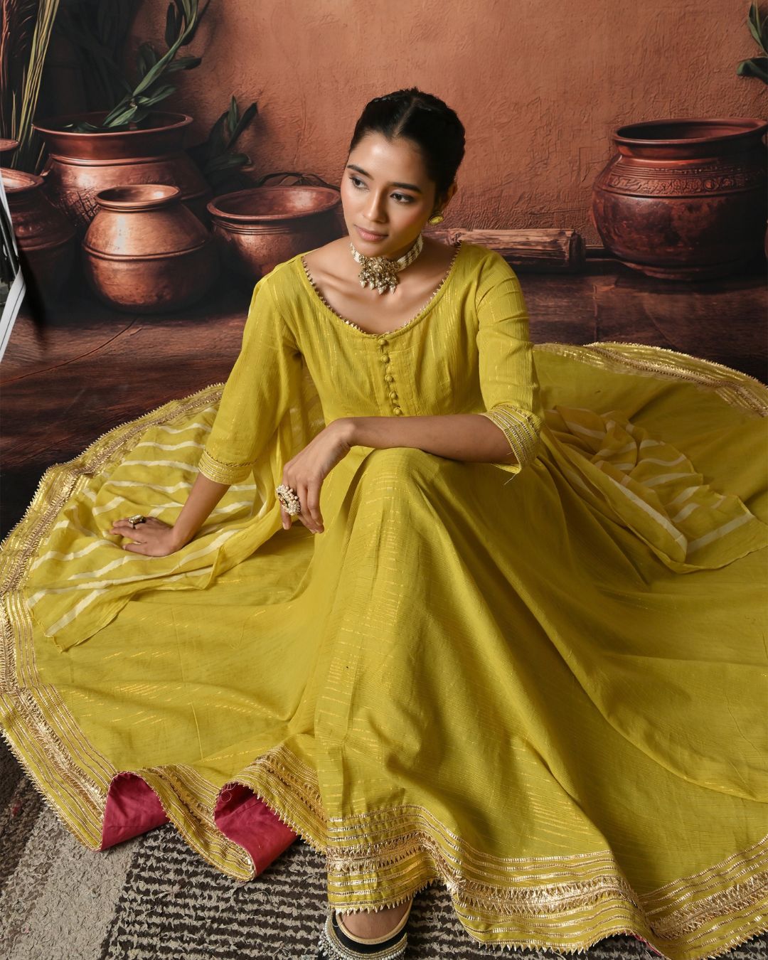 A Little Extra Anarkali Set Bo
