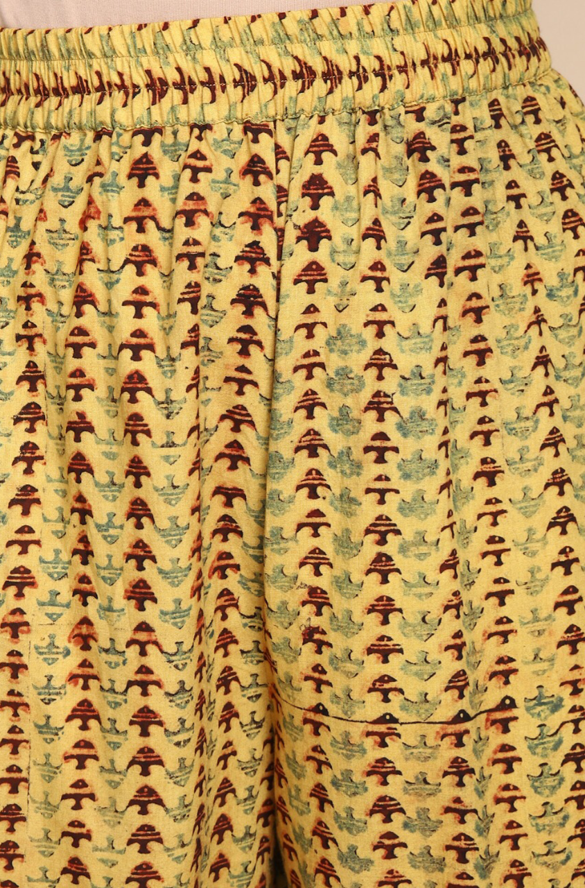 Maati Craft elasticated printed pants - vintage & fishes