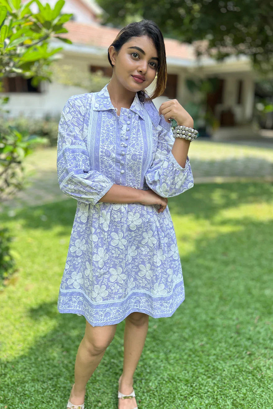 Cotton Dress Pattern 4 SD Lavender Print