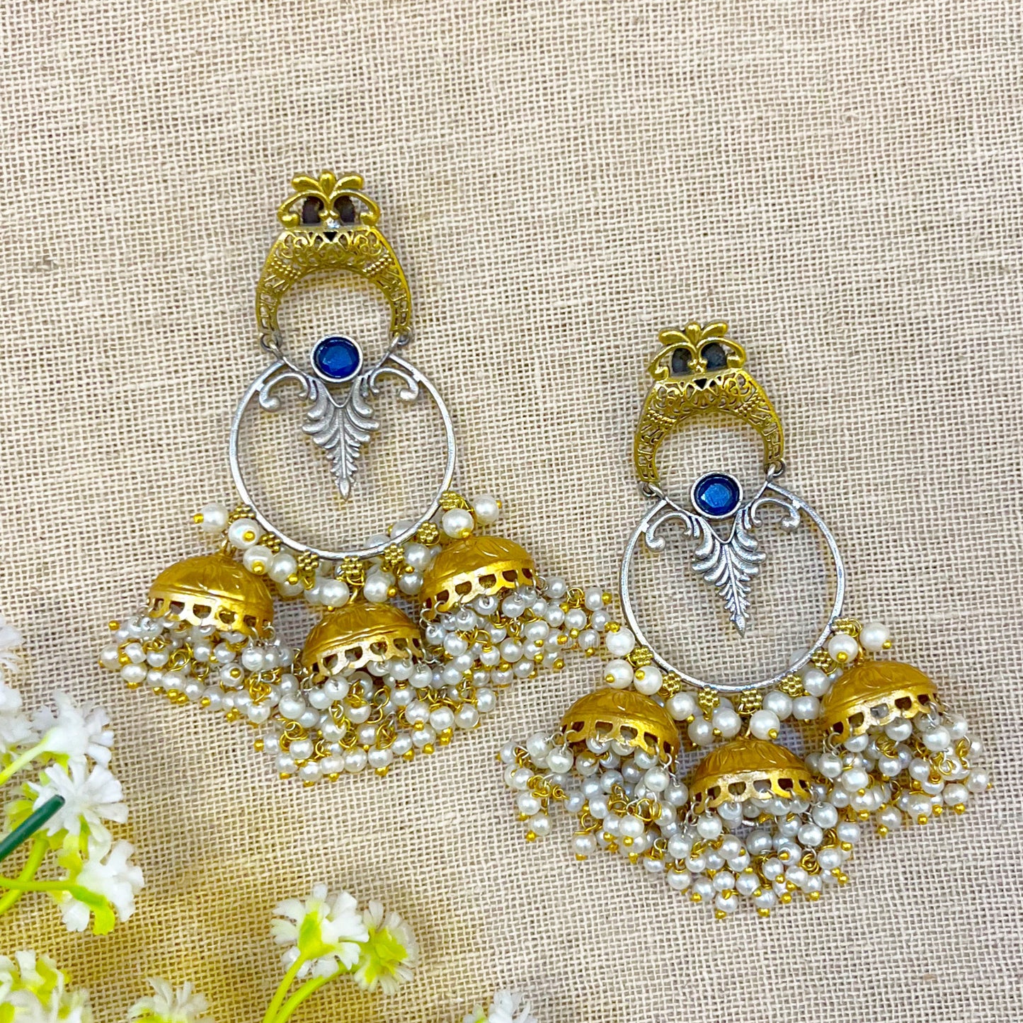 ethnic jhumka earrings