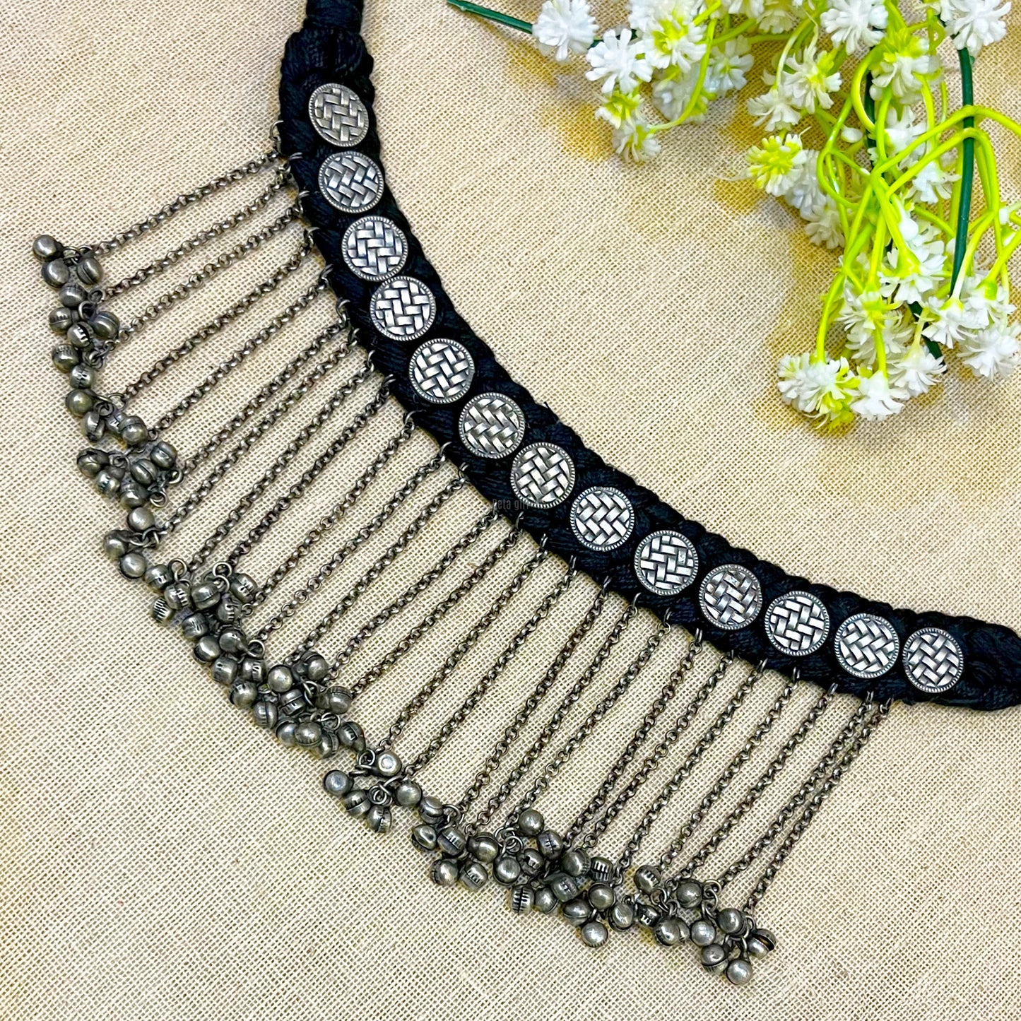 Juniper Black Choker Girls necklace navratri