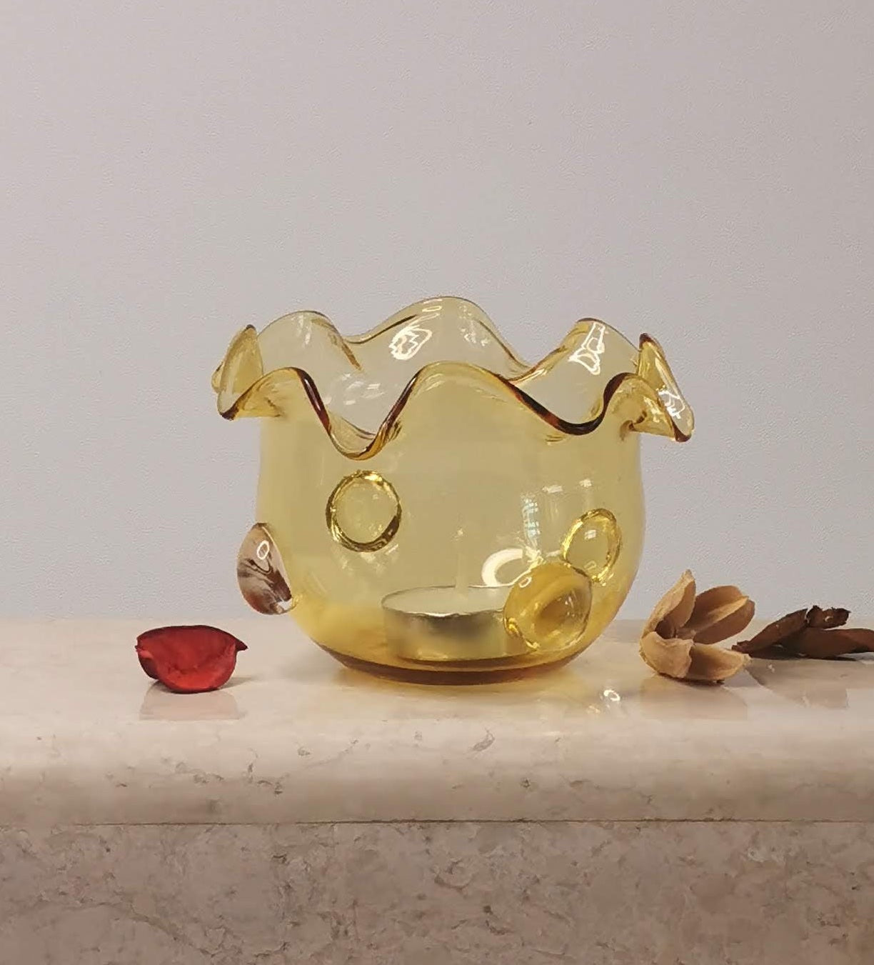 Calisto Handblown Glass Votive Tea Light