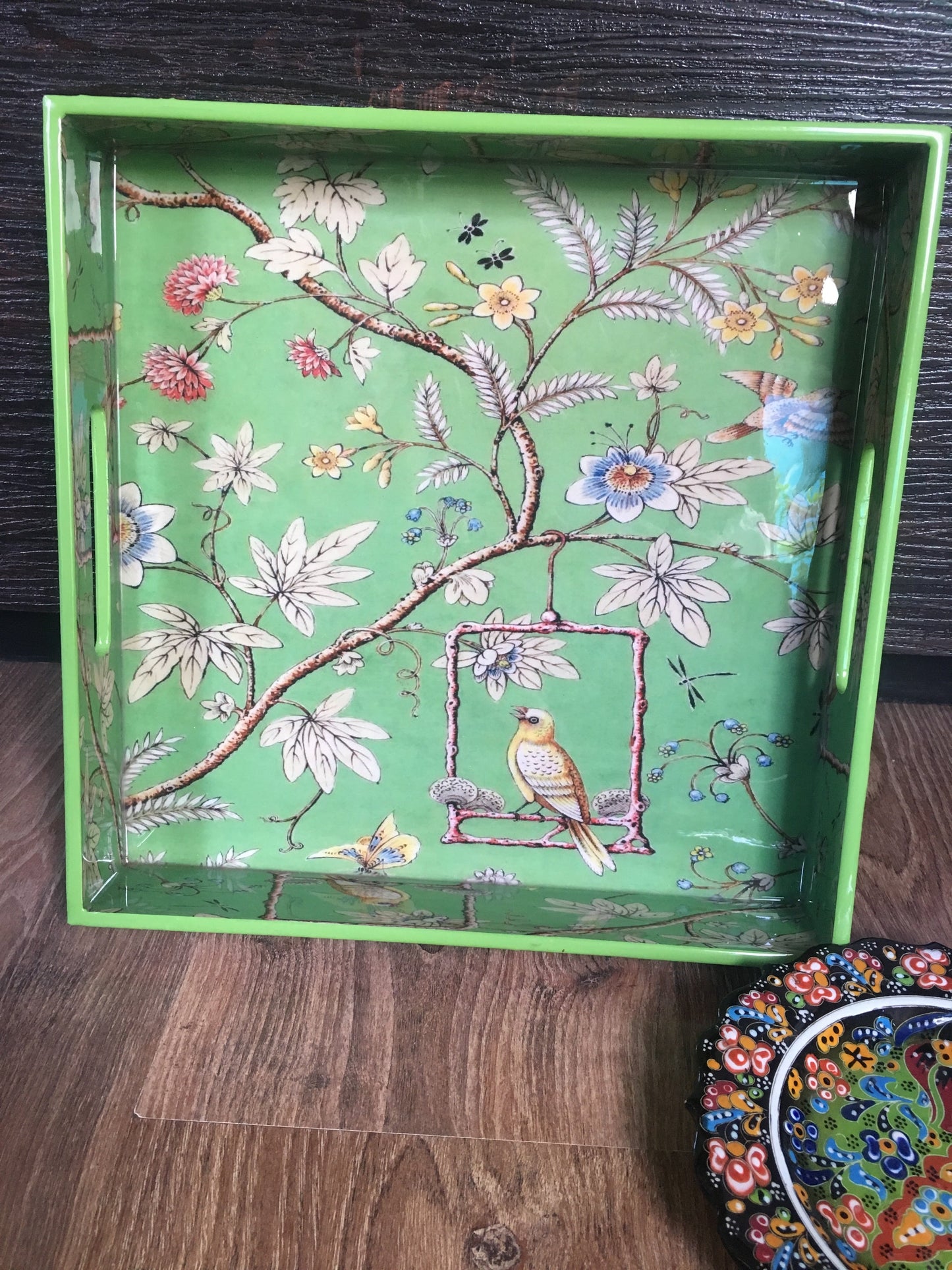 New Bird Green Tray/ Serving Tray/ Home decor Tray . - Factoh