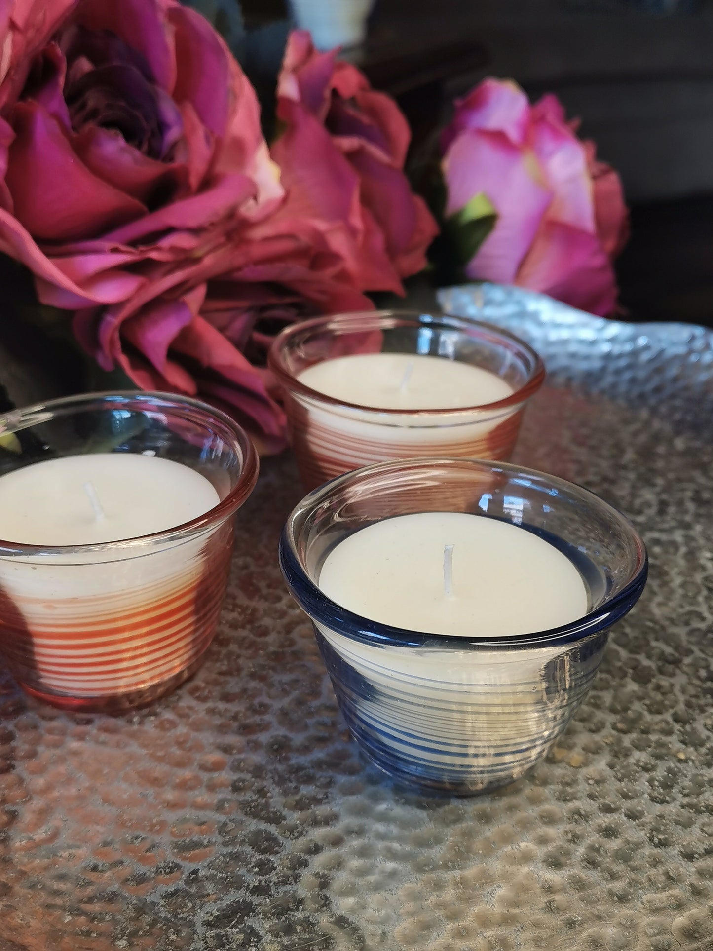 Shahi Rose 2pc Glass Candle Gift pack