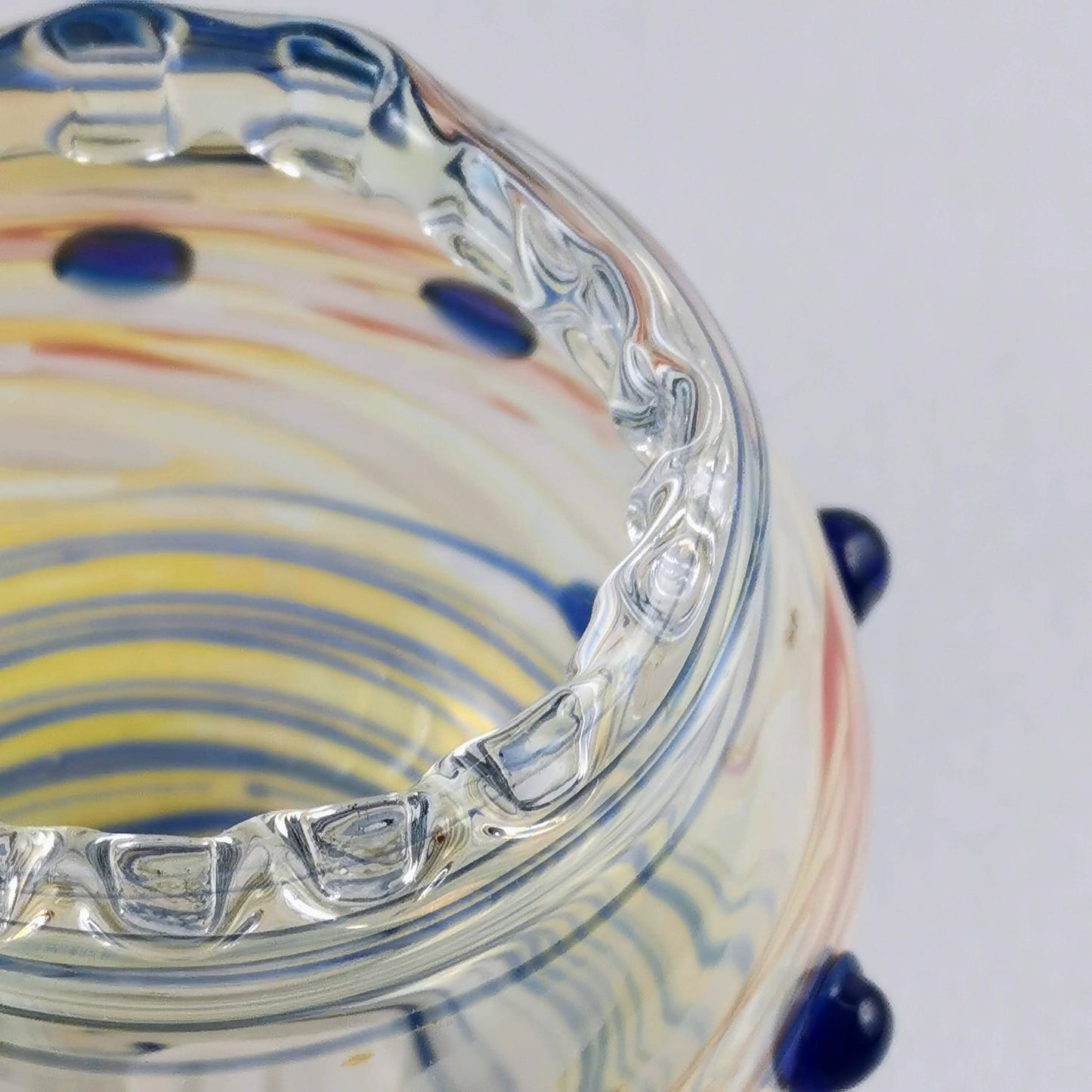 Jeweled Moroccon Art Glass Bowl /Vase