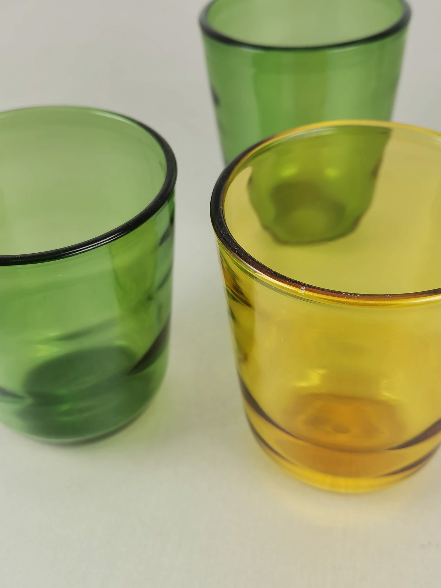 Handmade Tumbler Glass - Emerald Alchemy (single glass)