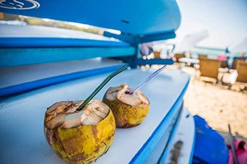 Glass Straws Reusable (Set of 6 )- Brilliant Blue