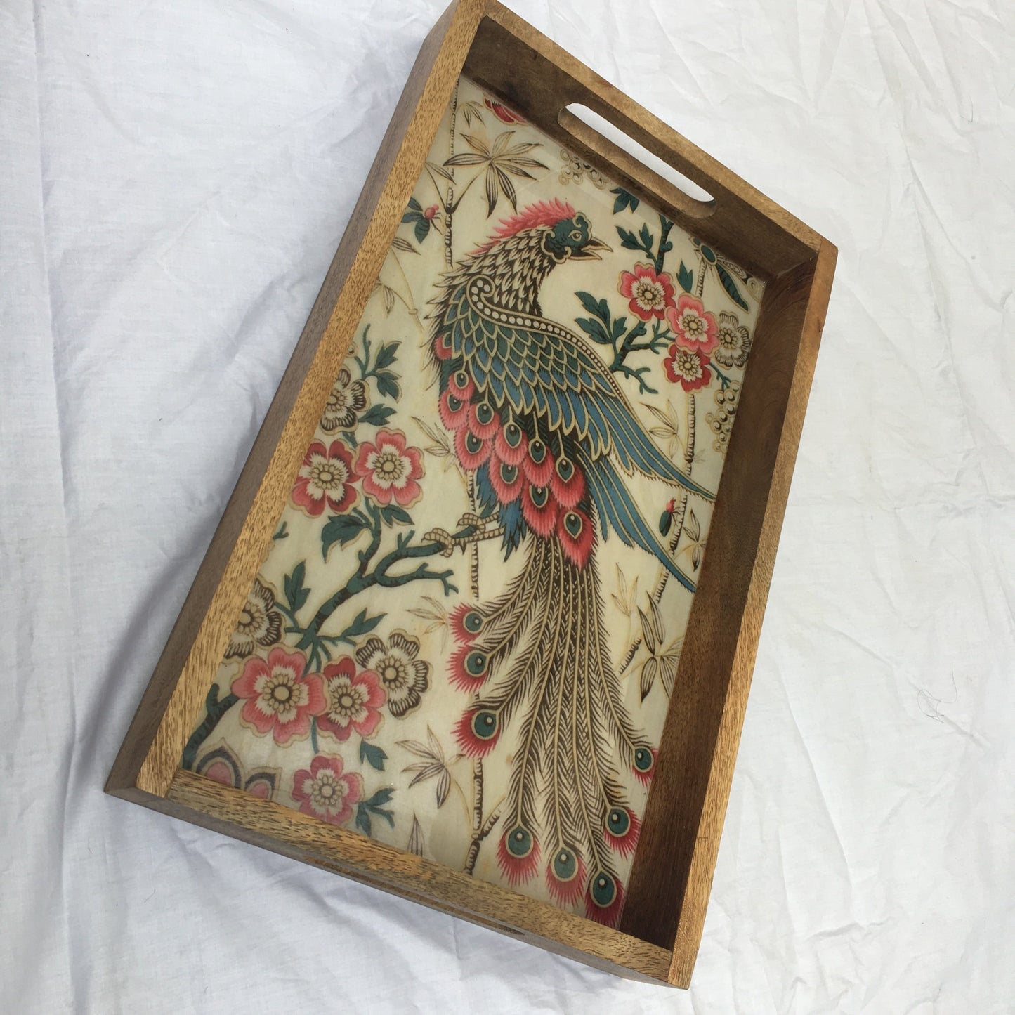 wood Tray large Vintage Persian Print - Factoh