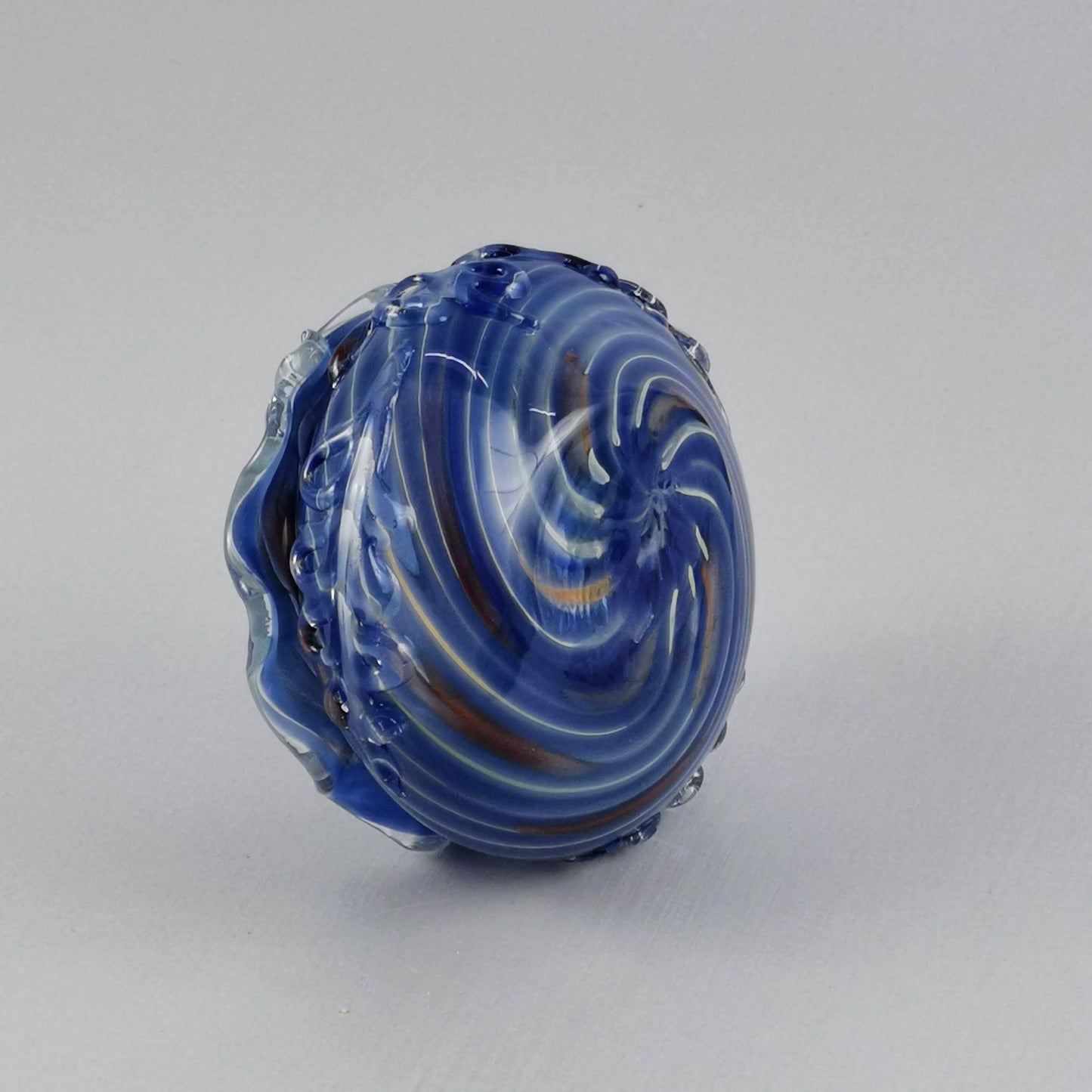 Art Glass Bowl /Vase with Wave Edge Design