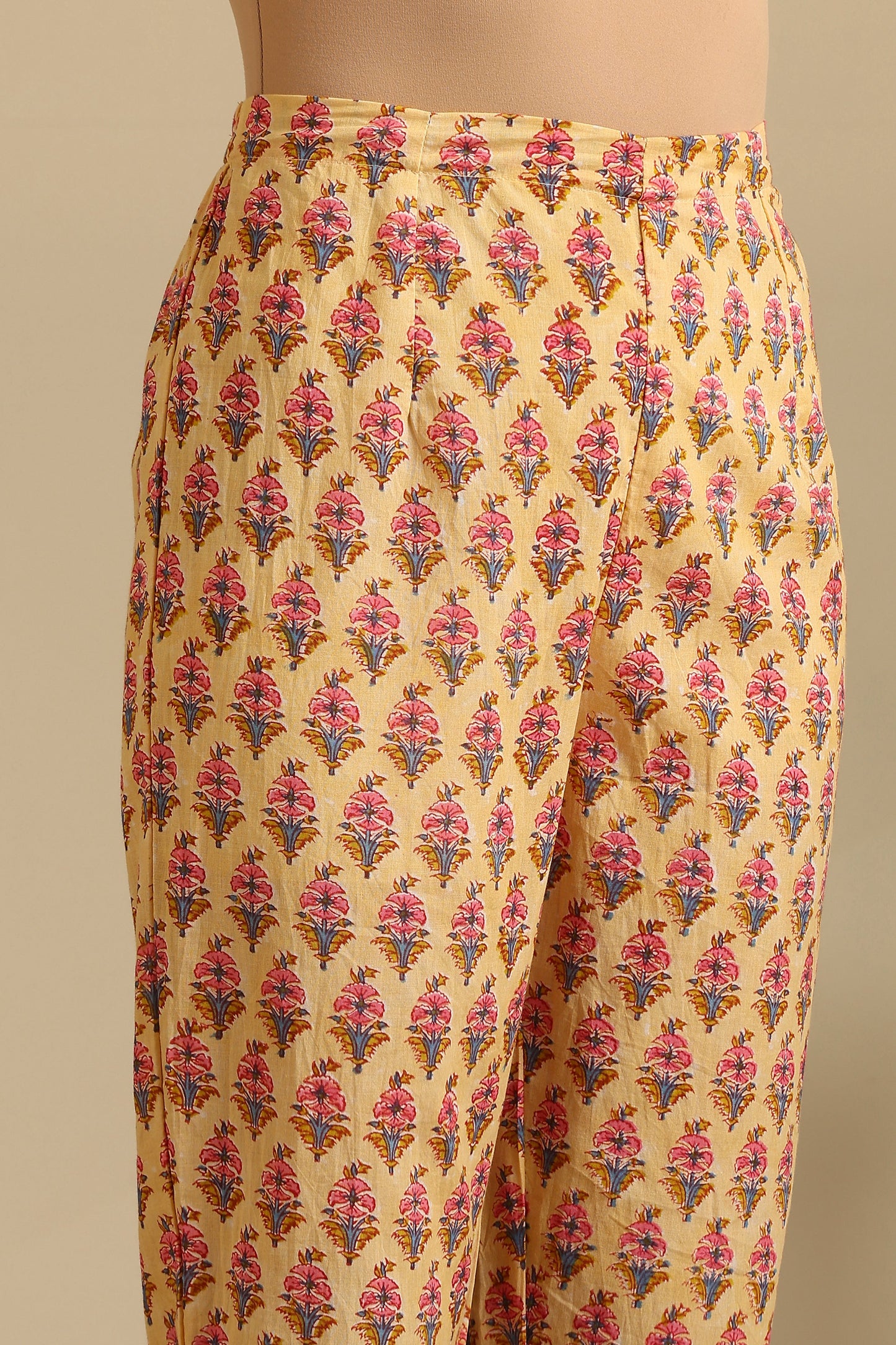 Murraya Yellow Lantana Floral Kurta Set of 3