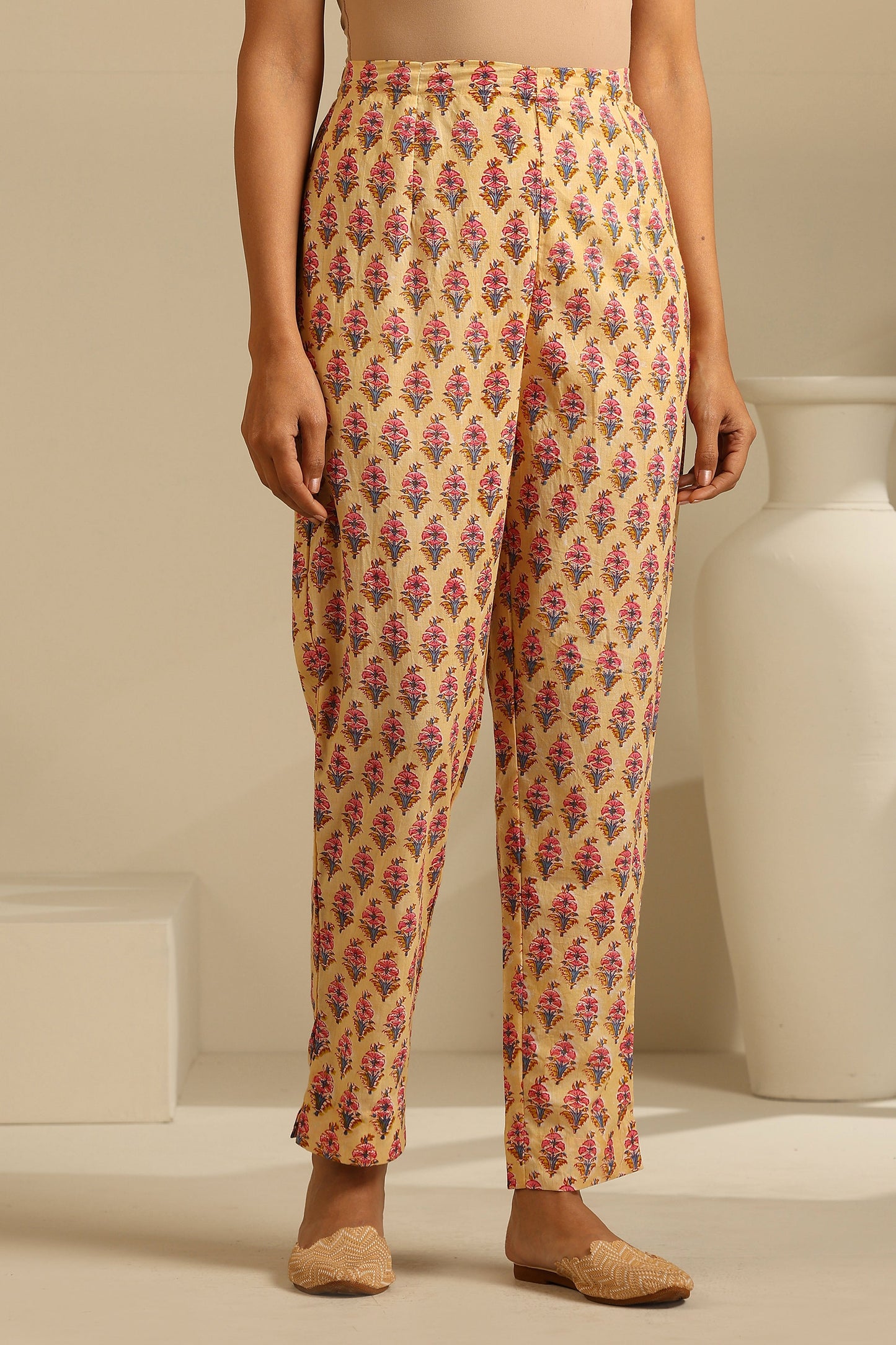 Murraya Yellow Lantana Floral Kurta Set of 3