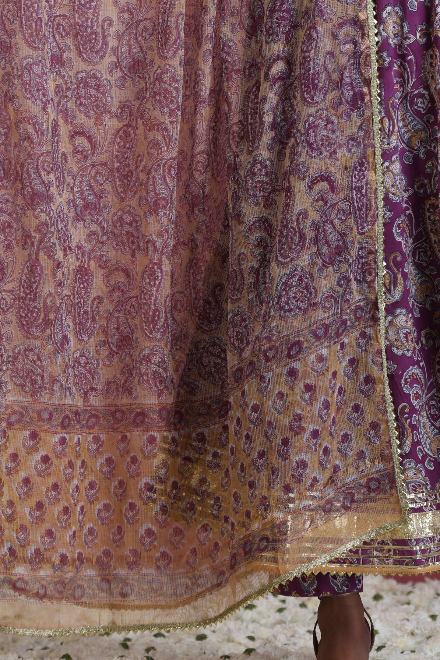 Murraya Purple Kimaya Embroidered Anarkali Set of 3
