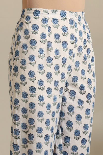 Murraya Azure Blue Mirrorwork Anarkali Set of 3