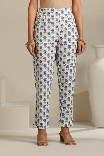 Murraya Azure Blue Mirrorwork Anarkali Set of 3