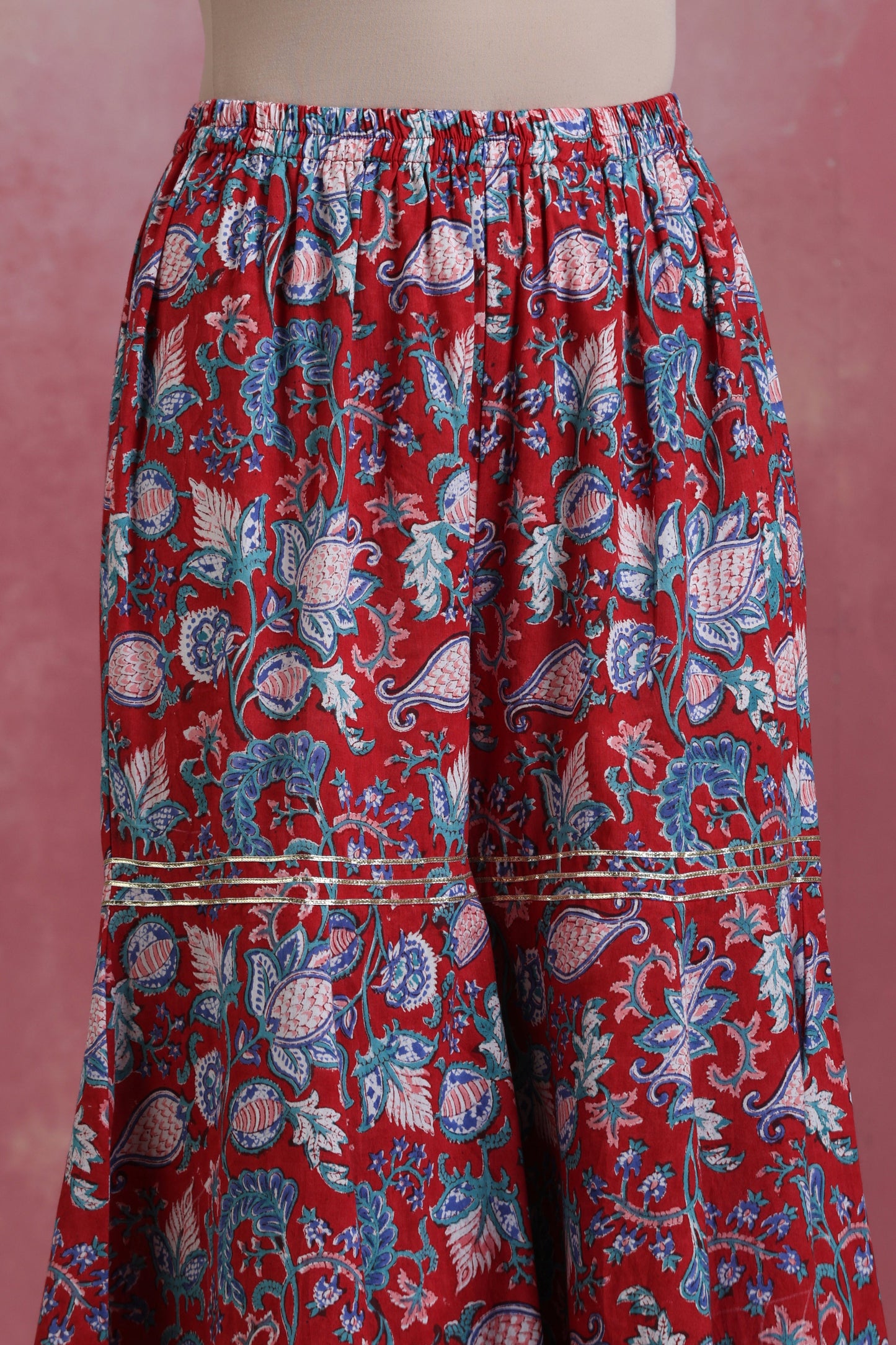 Murraya Red Ruhani Gharara Set of 3