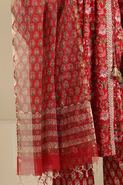 Murraya Red Sapphire Anarkali Set of 3