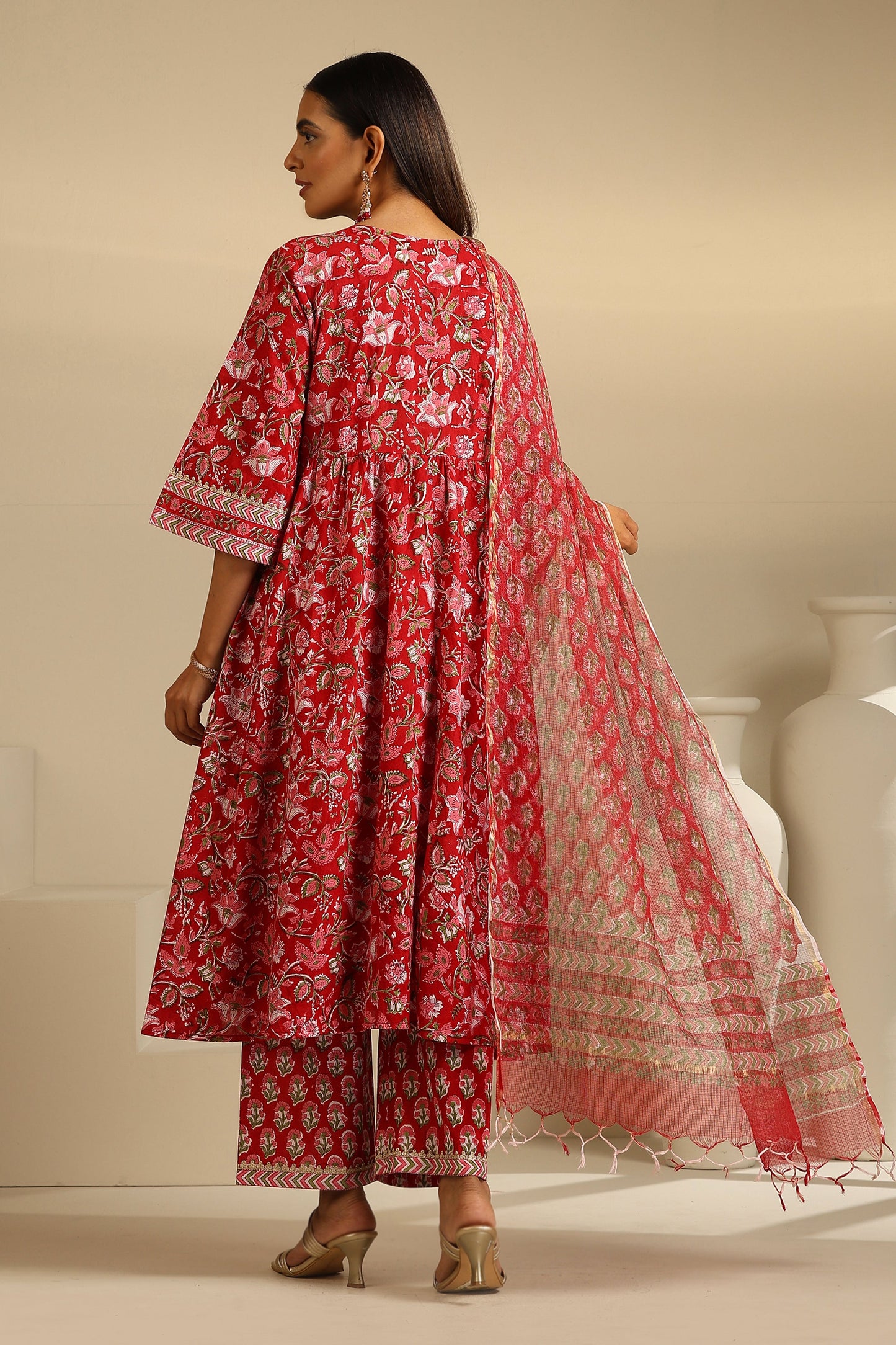 Murraya Red Sapphire Anarkali Set of 3