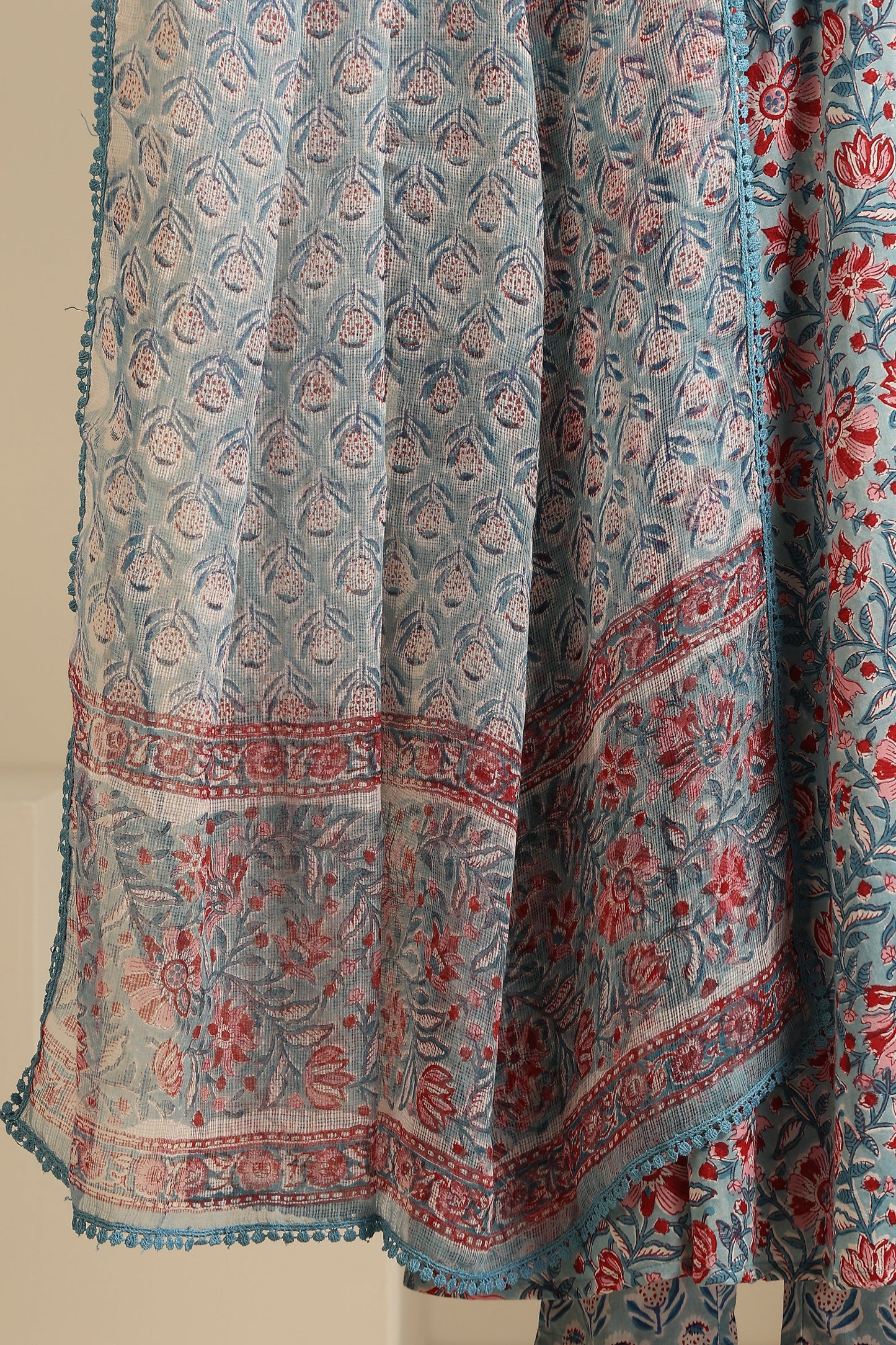 Murraya Blue Livia Gathered Kurta Set of 3