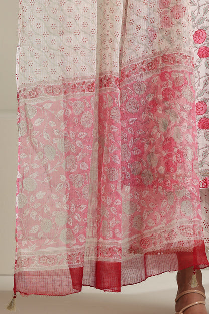 Murraya White Rosalia Kurta Set of 3