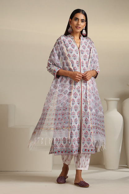 Murraya Grey Salvia Kurta Set of 3