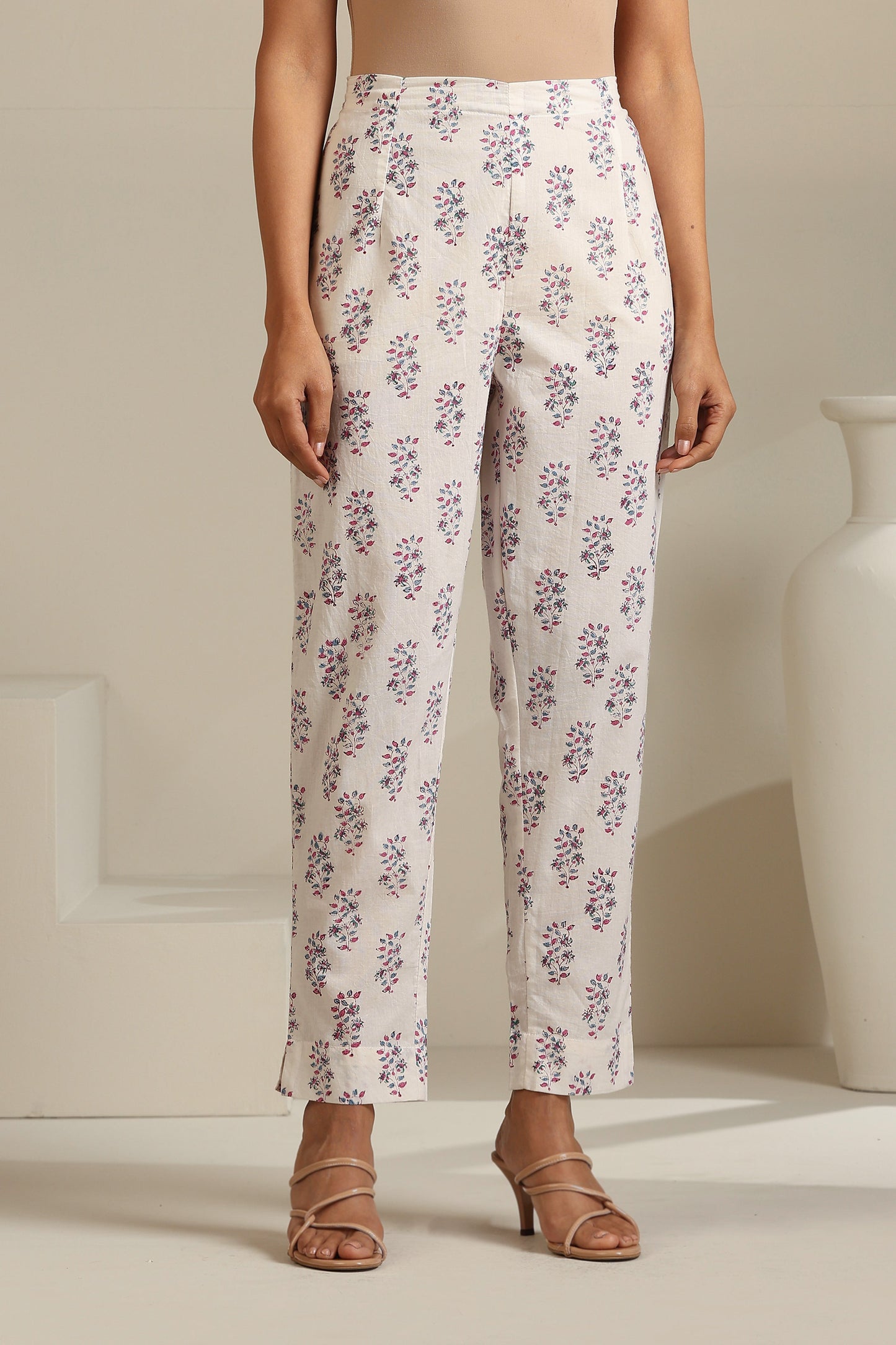 Murraya Purple Hibiscus Floral Kurta Set of 3