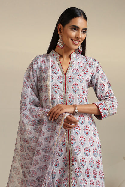 Murraya Grey Salvia Kurta Set of 3